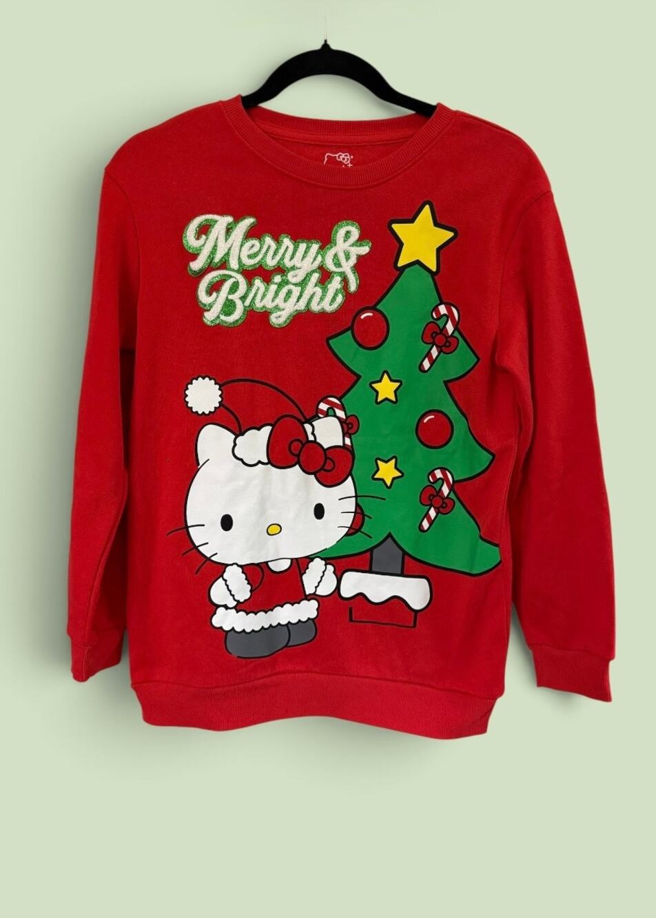 Hello Kitty Kid's Christmas Sweatshirt - Size XL